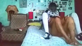 Latina femboy fucking with 45yo man