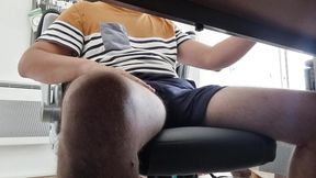 Daddy Jerk off Under the Desk at Work