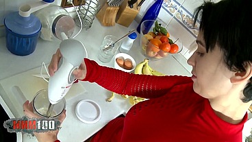 Fucked in the ass in the kitchen