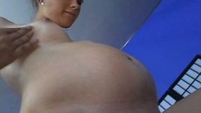 Pregnant Molly May sucks cock and stumulates her juicy clit