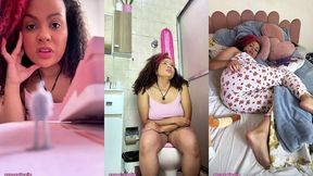chubby ebony giantess fart domination punishes tiny man