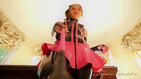 Emilia V Pink And Black Pleather