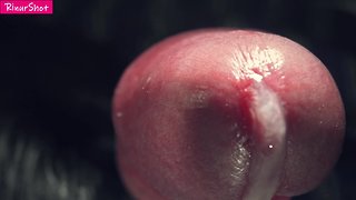 Slow motion cumshot close-up