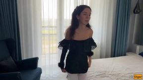 Anal Sex with Secretary in White Pantyhose - Anal Creampie
