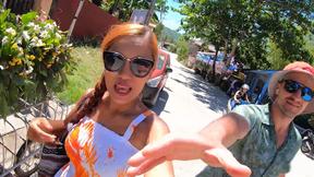 ”Amateur Thai European couple travel the world & have sex everywhere”