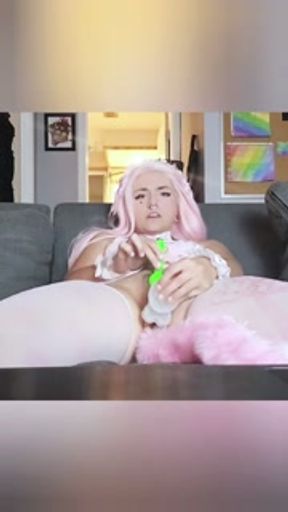 Cosplay Anime Baby Girl Plays With Herself Until She Cums