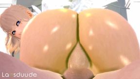 Alluring blonde rides gigantic ebony cock