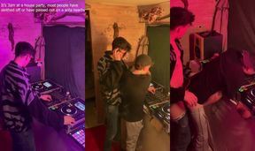 Bicurious DJ gets plowed at seedy house party by hung jock