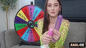 Anal Slut Uses The Wheel Of Anal To See What Will Stretch Her Butthole 19 Min