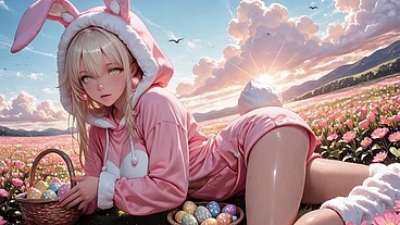 Easter Bunny Wants to Hide Some Eggs - AI Generated