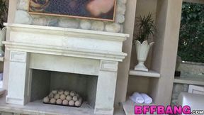 Hot babe Jenna Ashley enjoys passionate oral&#x1F61C; action with Elsa Jean in sweet girl-on-girl sex