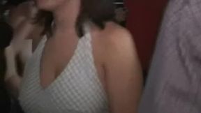 Teens tongues locked, young legs entwined, wild sex party commences on sloppy wet floor