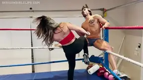 Mixed Wrestling Femdom Ballbusting Low Blows Beatdown - The Nutcracker Suite - Sam Stout vs Jennifer Thomas