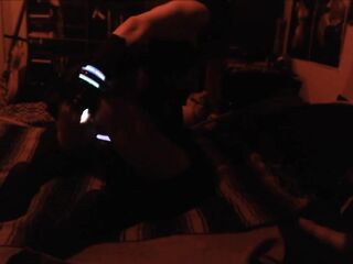 Raver Femboy Screws Booty with Glowsticks