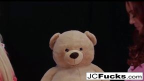 Two lesbian teddy-bear aficionados ravage each other with voracious lust.