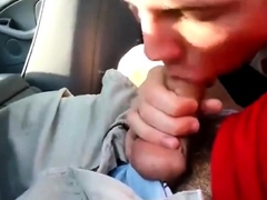Twink Sucks Dick in Car and Swallows