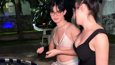 My internet friend has sex for the first time with a trans girl and his femboy