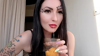 Dominatrix Nika tangerine saliva and saliva cocktail. Do you like signature cocktails from Dominatrix?