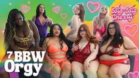 7 Sexy BBWs Have an Orgy