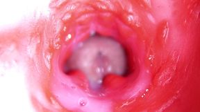 extreme close up of a big cock in a sloppy wet sweet hole!
