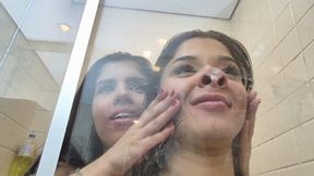 Two beauties smashing their noses against the glass -- by Ana Ayumi and Cindy Lopes - CLIP 5