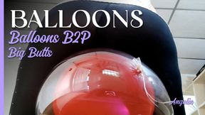 Huge buttocks bouncing in a balloon until it bursts (1)