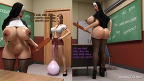 The Nun and the College Girl - Futa Cumbucket filling in Class - Student Fuck Teacher