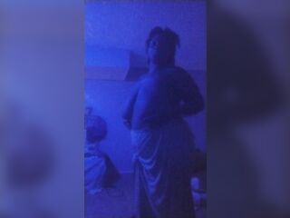 Titty dancing in the blue light
