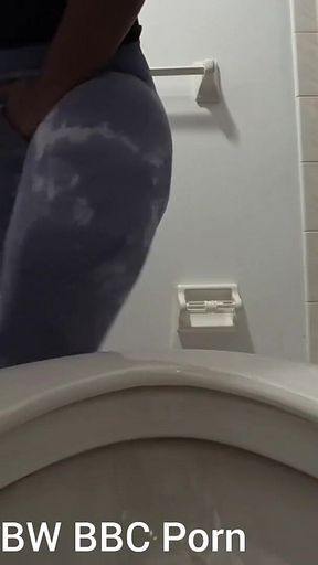 Desperate for a Pee Pissing in the Toilet POV