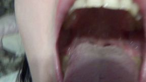 Giantess swalowing you with big gulp!
