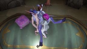 Futa Elves Destroy Demon Girl with Double Penetration Threesome