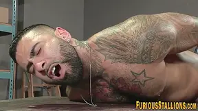 Hairy Beefcake Cumming While Tugging