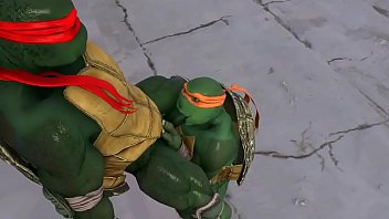 Tmnt Mikey sucks his Raph&#039_s fat cock no sound version