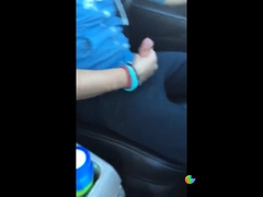 Wanking and cumming in the car with a buddy