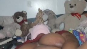 Chubby girl with hairy snatch dances on her bedroom floor
