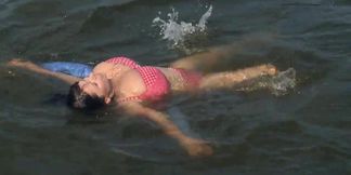 Busty Mother Having Too Much Beach Fun