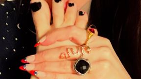 Flexible gothic dom sucks her own toes