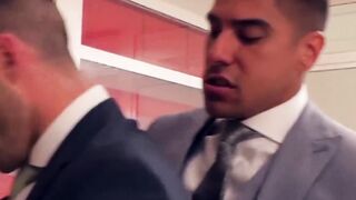 PlayingMen.com - Handsome Latino boss fucks his classy coworker with hard and deep st