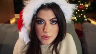 Gal Ritchie celebrating Christmas by showing her holes