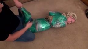 Lew Rubens In Chloe Green Plastic Wrap Hogtie