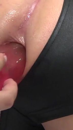 Horny Brunette Babe Fucks a Guy with Vibrator in Hotel Room and Then Makes Him Cum in Her Mouth