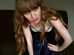 Pussy spreading close up of awesome brunette Katie Cox