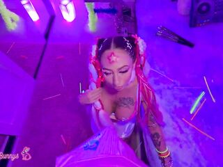 Tattooed Selina Garcia Takes Control in a Wild Neon Rave!