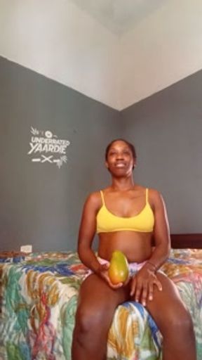 Cute Ebony Girl Deepthroat her Sweet Thick Mango Fruit
