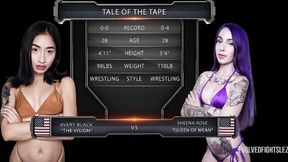 Sheena Rose and Avery Black's petite trailer by Evolved Fights Lez