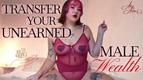 Transfer Your Unearned Male Wealth: Female Supremacy