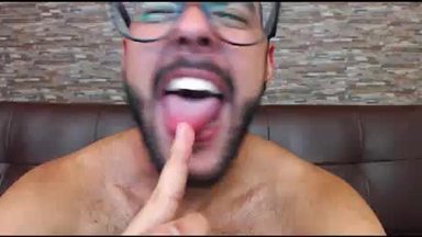 Hairy Latin Stud Self Lick and Ass Play Show H