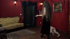 Beating my Slave just for my fun and pleasure PT 2_The Dragonlady__Chained_Hard beating_Whipping