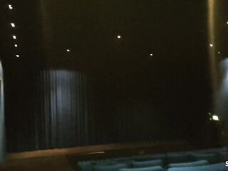 2 German Superlatively good Ally Teens Give Risky Oral-job at Cinema and Gulp