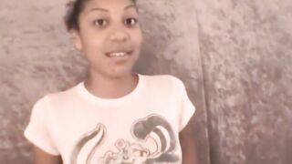 Big Titted african 19 year old toyed and teased